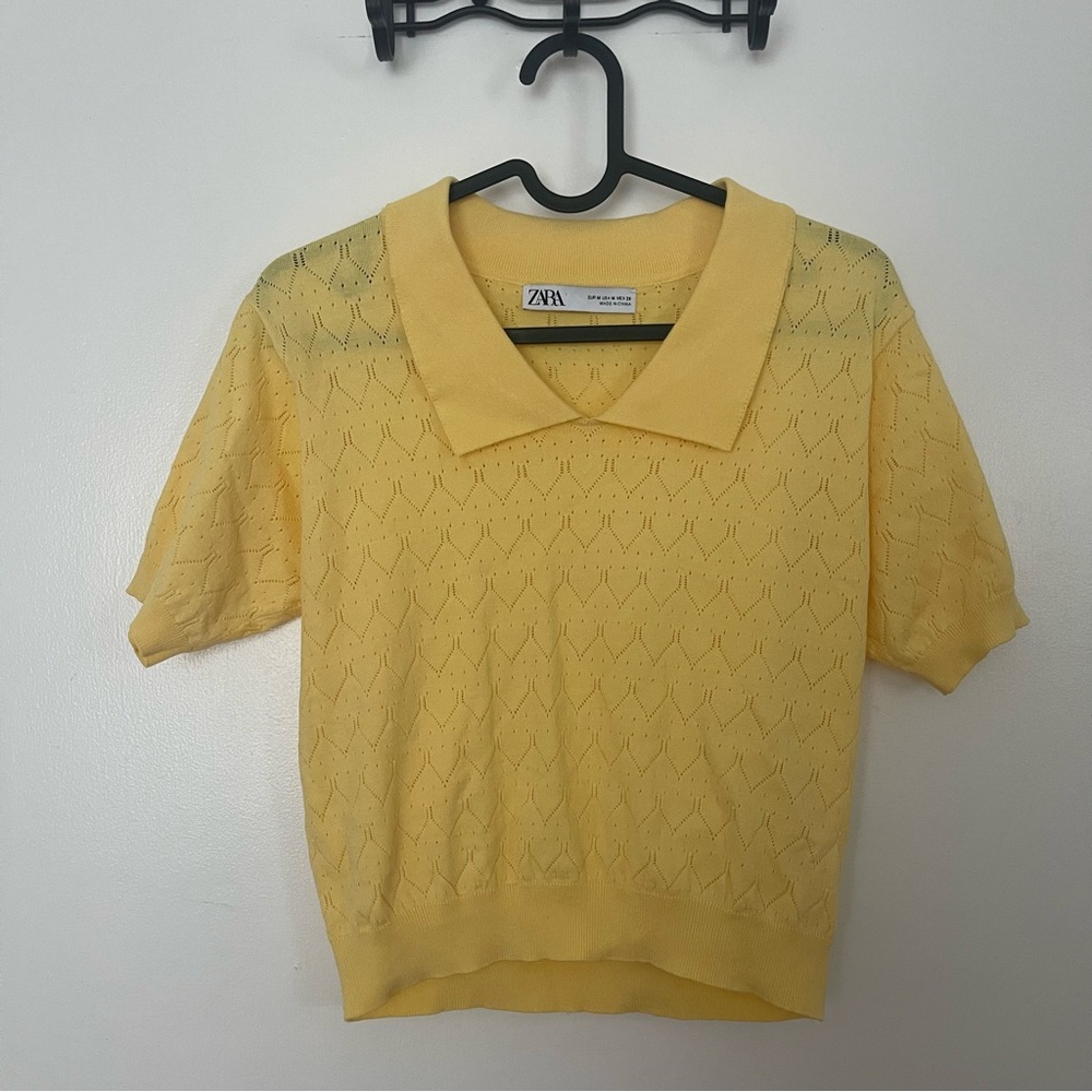 Zara Yellow Knit Shirt